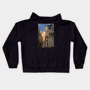 Pjaca Clock Tower and Cyprians Palace, Split, Croatia Kids Hoodie